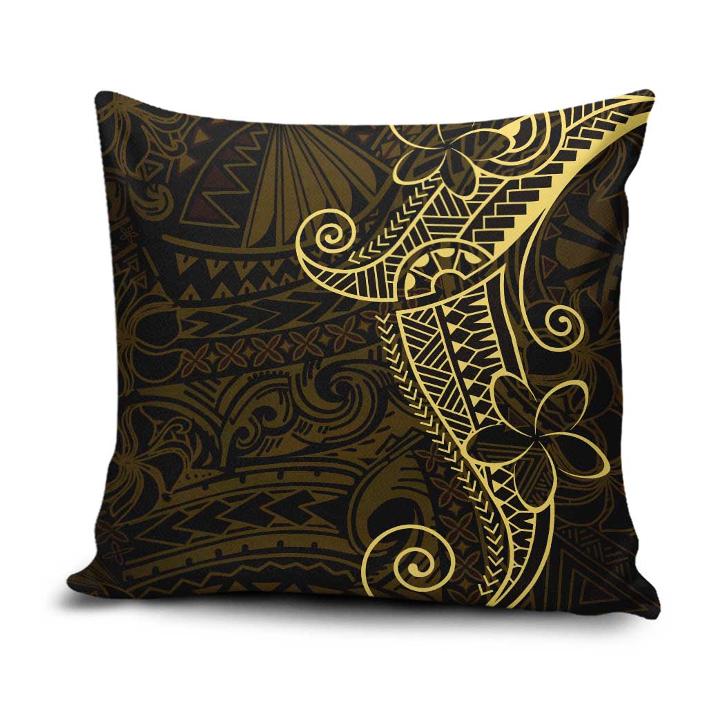 Black Gold Polynesian Tribal Pillow Cover - Polynesian Pride