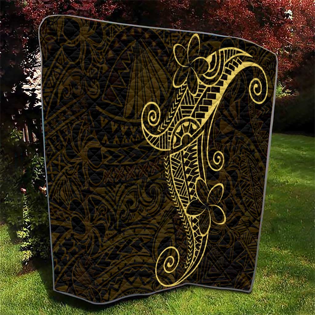 Black Gold Polynesian Tribal Quilt - Polynesian Pride