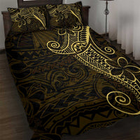 Black Gold Polynesian Tribal Quilt Bed Set - Polynesian Pride