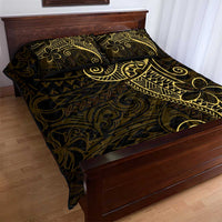 Black Gold Polynesian Tribal Quilt Bed Set - Polynesian Pride