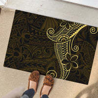 Black Gold Polynesian Tribal Rubber Doormat LT9 - Polynesian Pride