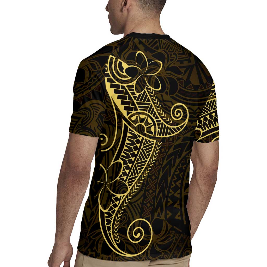 Black Gold Polynesian Tribal Rugby Jersey LT9 - Polynesian Pride