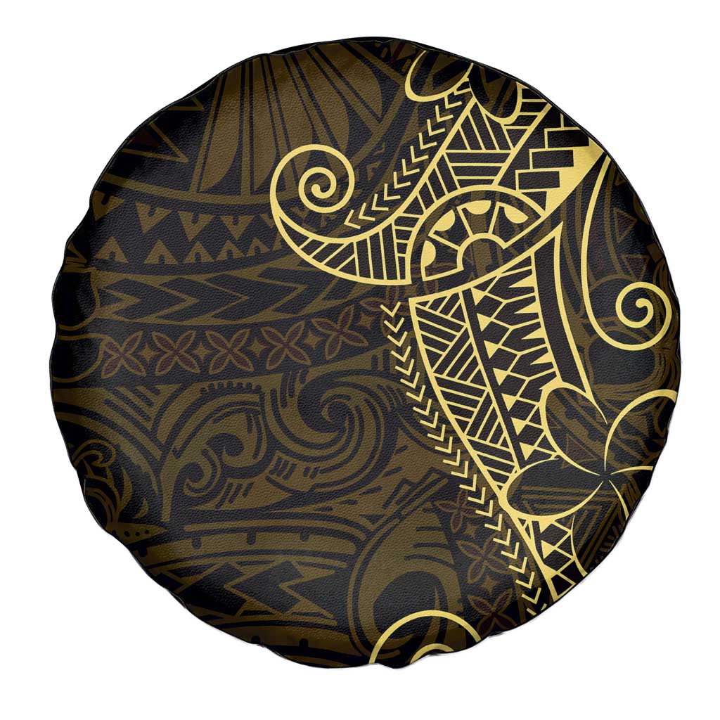 Black Gold Polynesian Tribal Spare Tire Cover - Polynesian Pride