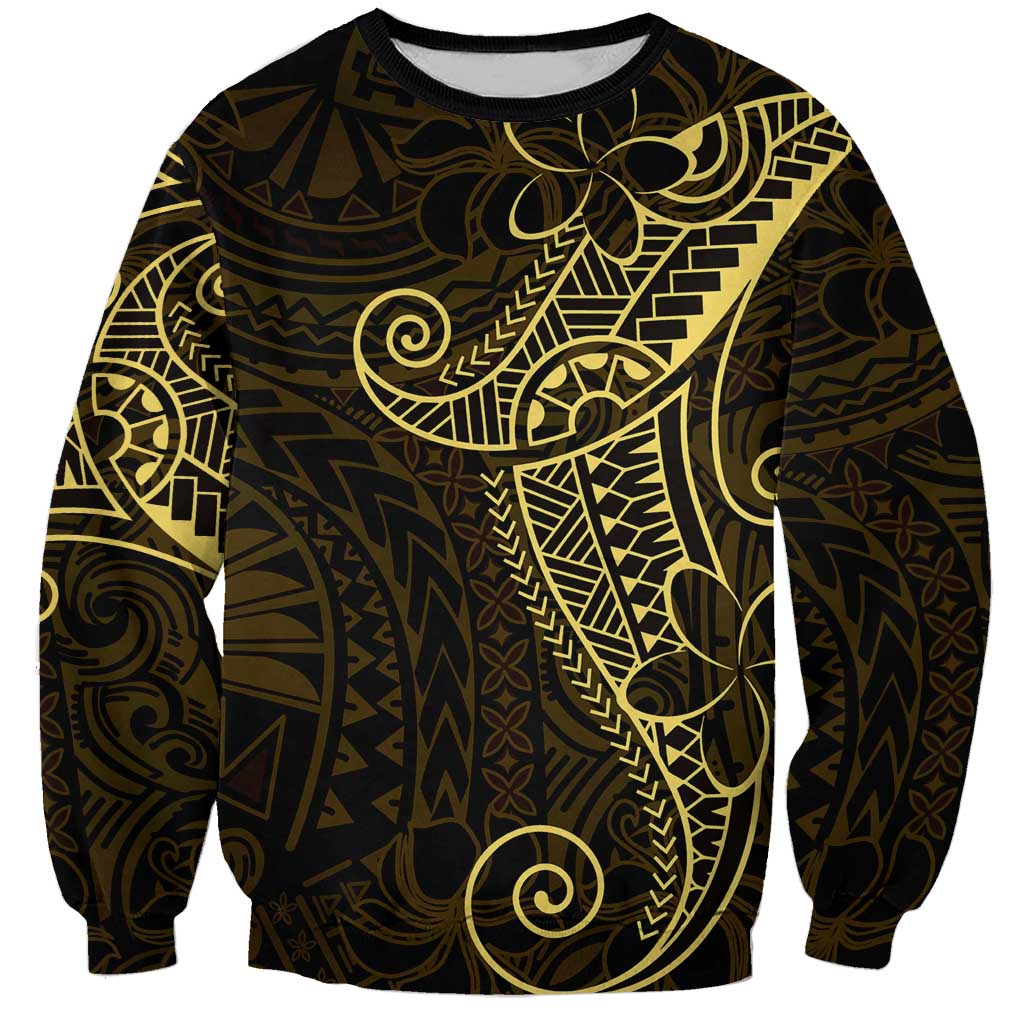 Black Gold Polynesian Tribal Sweatshirt - Polynesian Pride