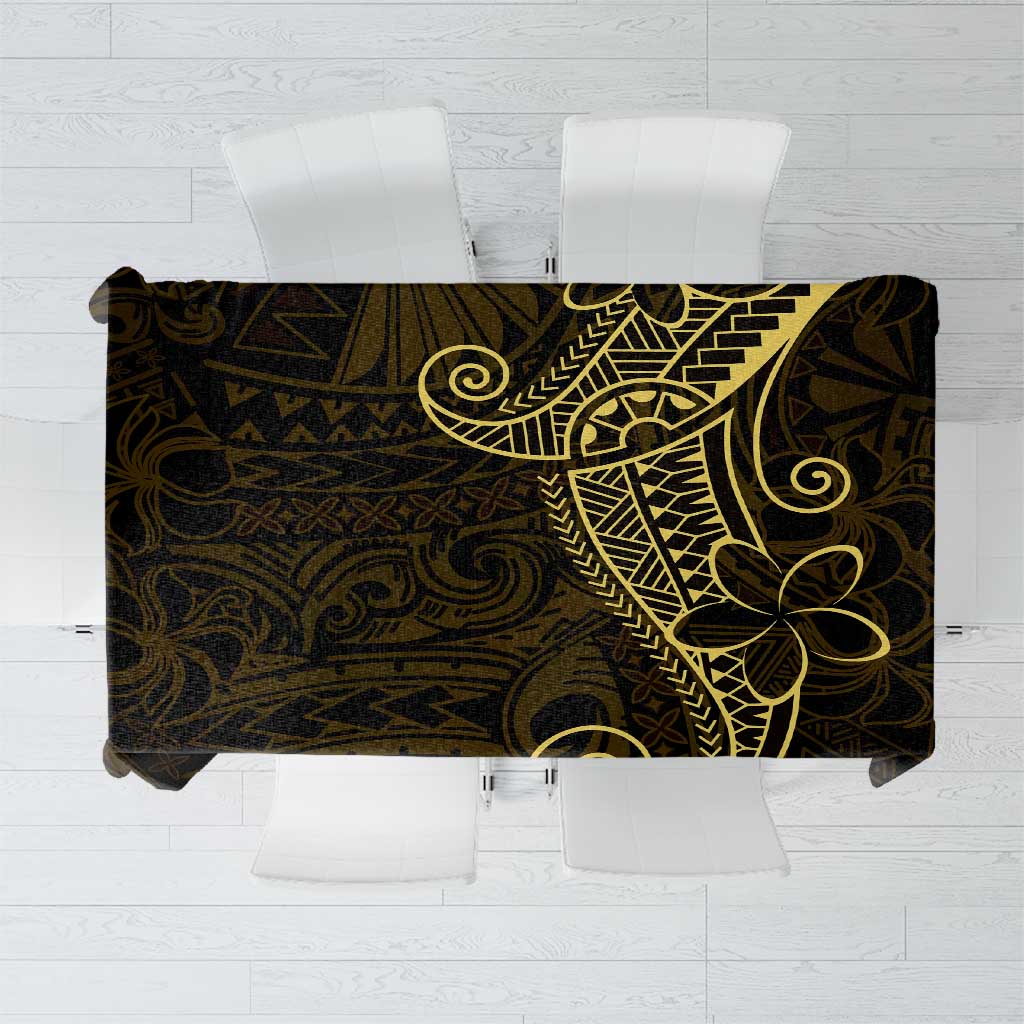 Black Gold Polynesian Tribal Tablecloth LT9 Gold - Polynesian Pride