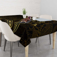 Black Gold Polynesian Tribal Tablecloth LT9 - Polynesian Pride