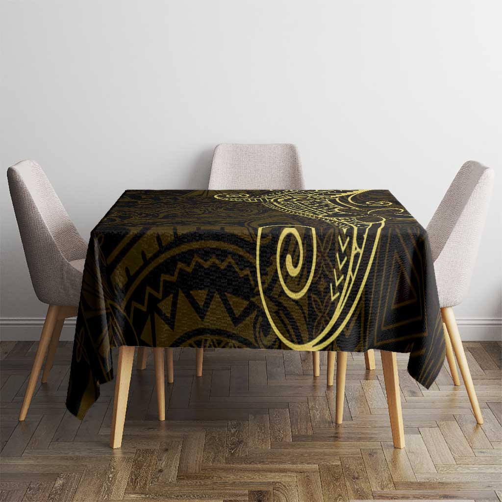 Black Gold Polynesian Tribal Tablecloth LT9 - Polynesian Pride