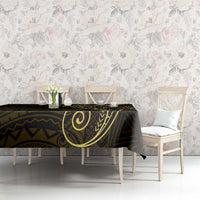 Black Gold Polynesian Tribal Tablecloth LT9 - Polynesian Pride