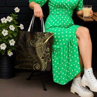 Black Gold Polynesian Tribal Tote Bag - Polynesian Pride