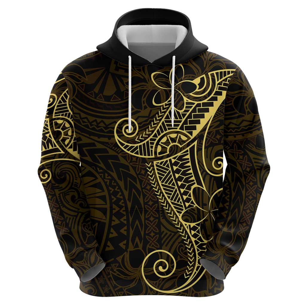 Black Gold Polynesian Tribal Zip Hoodie - Polynesian Pride
