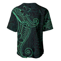 Black Green Polynesian Tribal Baseball Jersey - Polynesian Pride