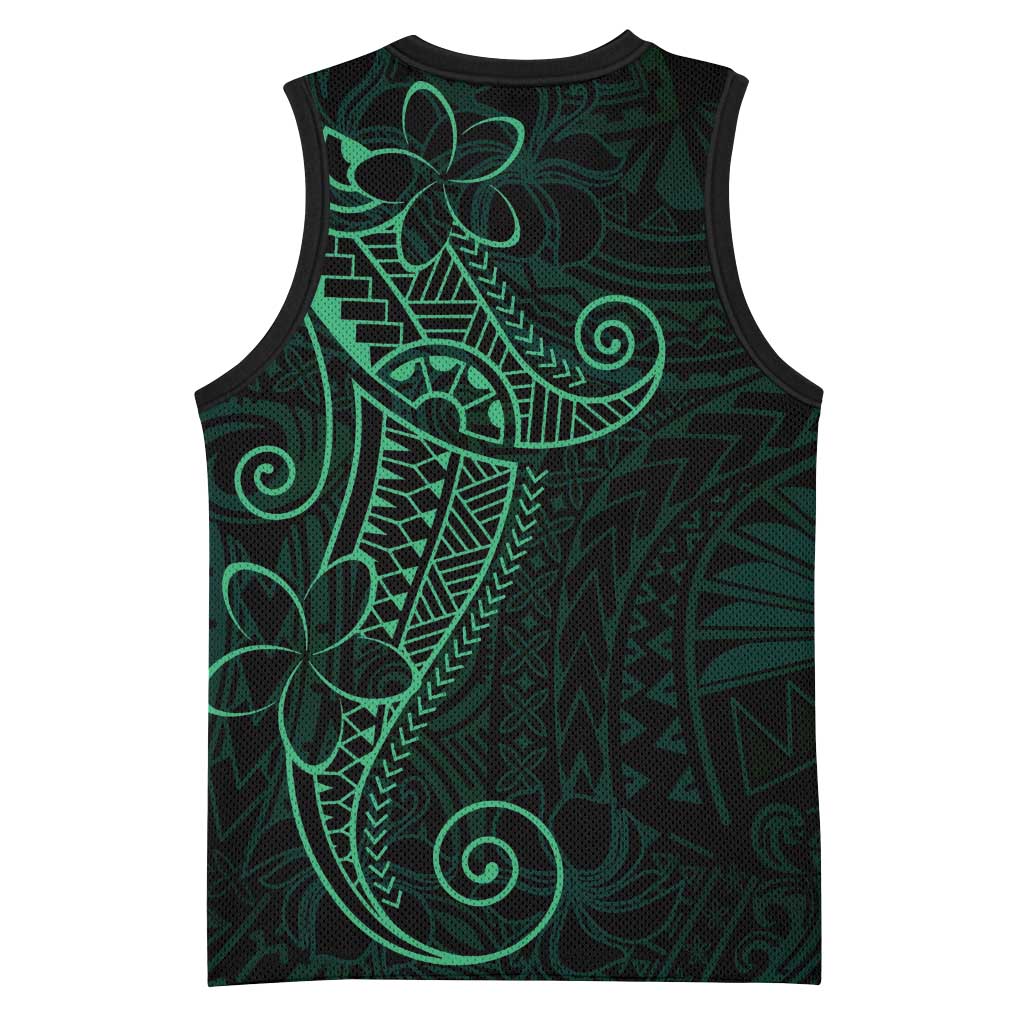 Black Green Polynesian Tribal Basketball Jersey LT9 - Polynesian Pride