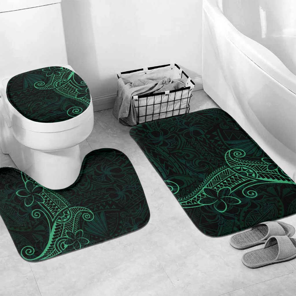 Black Green Polynesian Tribal Bathroom Set - Polynesian Pride
