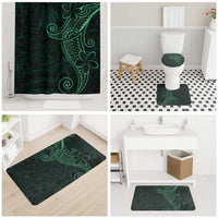 Black Green Polynesian Tribal Bathroom Set - Polynesian Pride