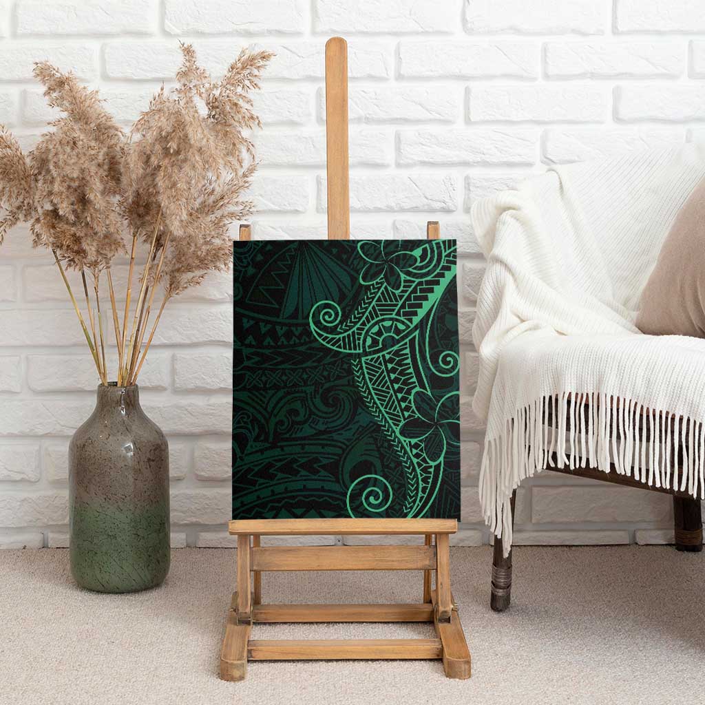 Black Green Polynesian Tribal Canvas Wall Art LT9 - Polynesian Pride