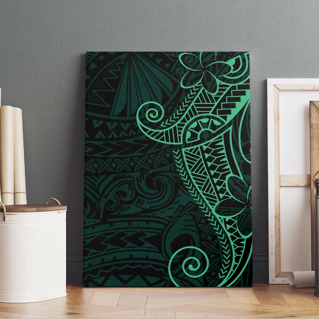 Black Green Polynesian Tribal Canvas Wall Art LT9 - Polynesian Pride