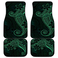 Black Green Polynesian Tribal Car Mats LT9 - Polynesian Pride