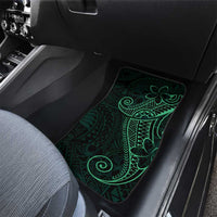 Black Green Polynesian Tribal Car Mats LT9 - Polynesian Pride