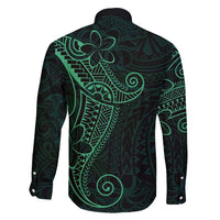 Black Green Polynesian Tribal Family Matching Tank Maxi Dress and Hawaiian Shirt - Polynesian Pride