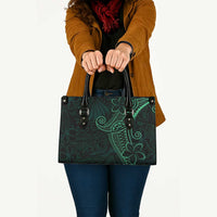 Black Green Polynesian Tribal Leather Bag - Polynesian Pride