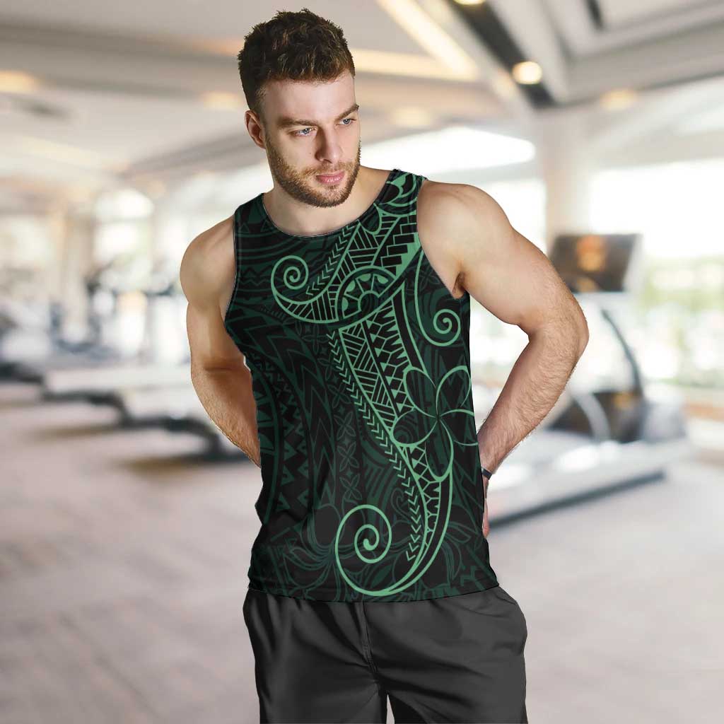 Black Green Polynesian Tribal Men Tank Top LT9 Green - Polynesian Pride
