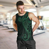 Black Green Polynesian Tribal Men Tank Top LT9 Green - Polynesian Pride