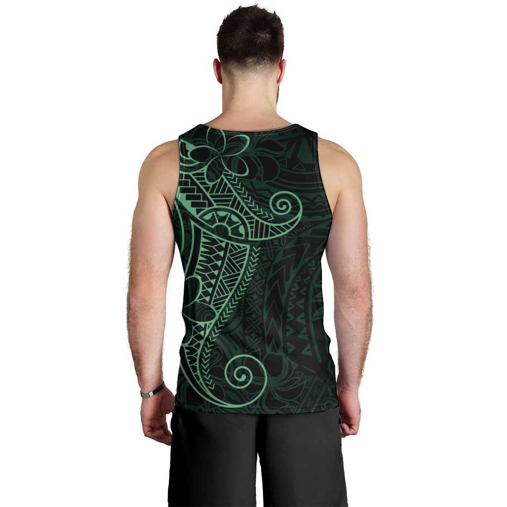 Black Green Polynesian Tribal Men Tank Top LT9 - Polynesian Pride