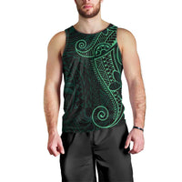 Black Green Polynesian Tribal Men Tank Top LT9 - Polynesian Pride
