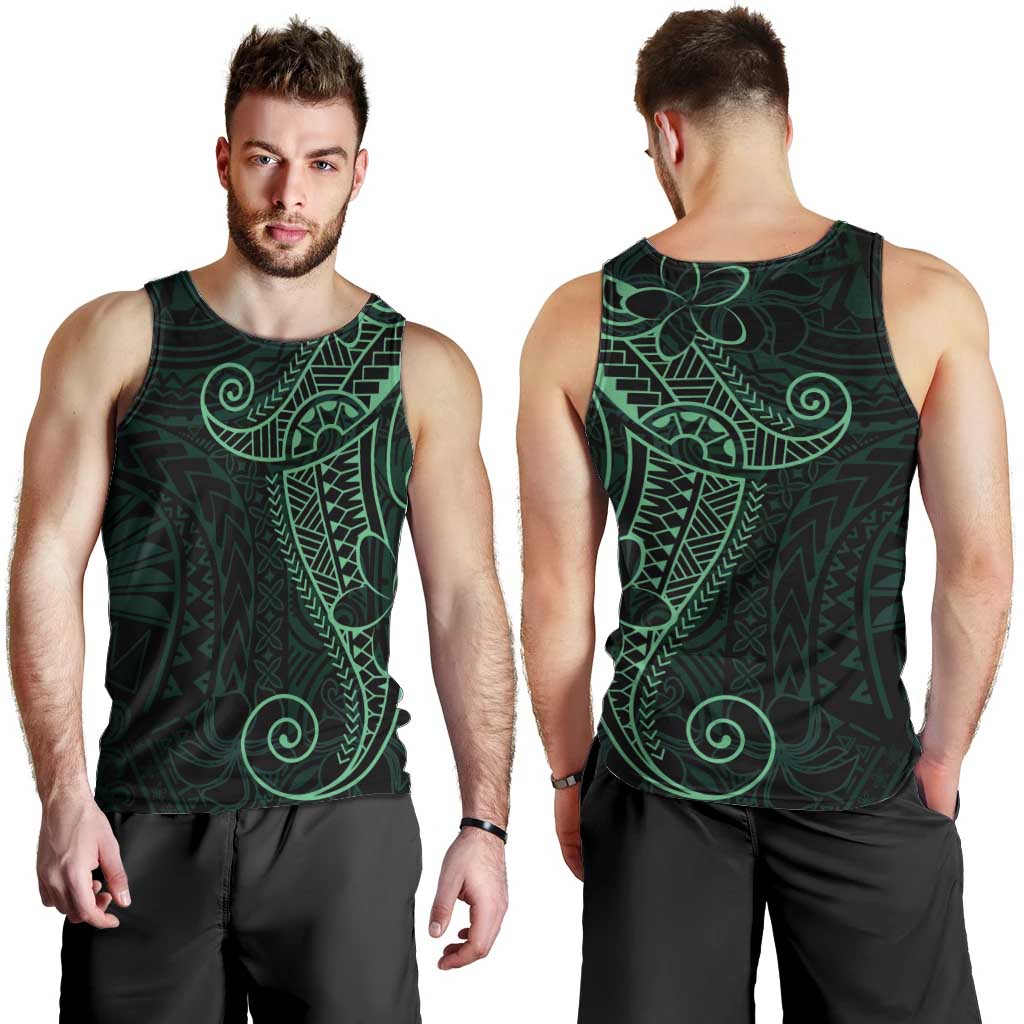 Black Green Polynesian Tribal Men Tank Top LT9 - Polynesian Pride