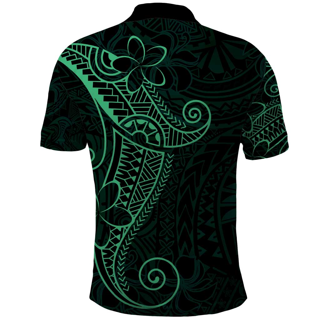 Black Green Polynesian Tribal Polo Shirt - Polynesian Pride