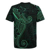 Black Green Polynesian Tribal Rugby Jersey LT9 - Polynesian Pride