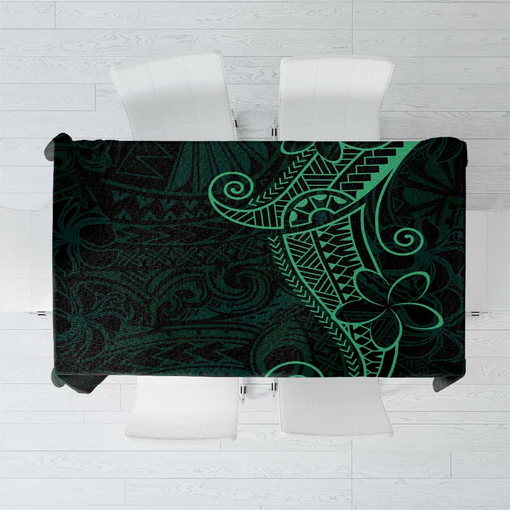 Black Green Polynesian Tribal Tablecloth LT9 Green - Polynesian Pride