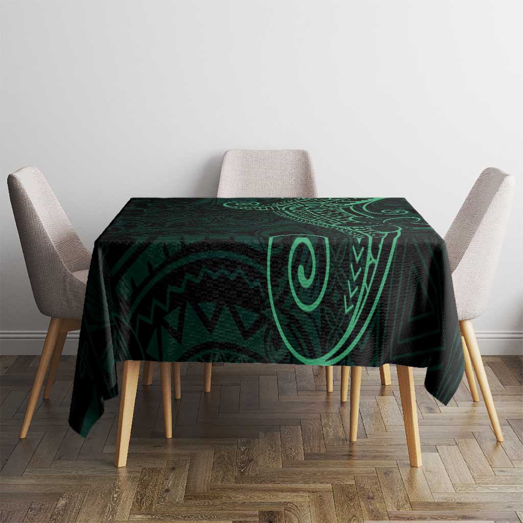 Black Green Polynesian Tribal Tablecloth LT9 - Polynesian Pride