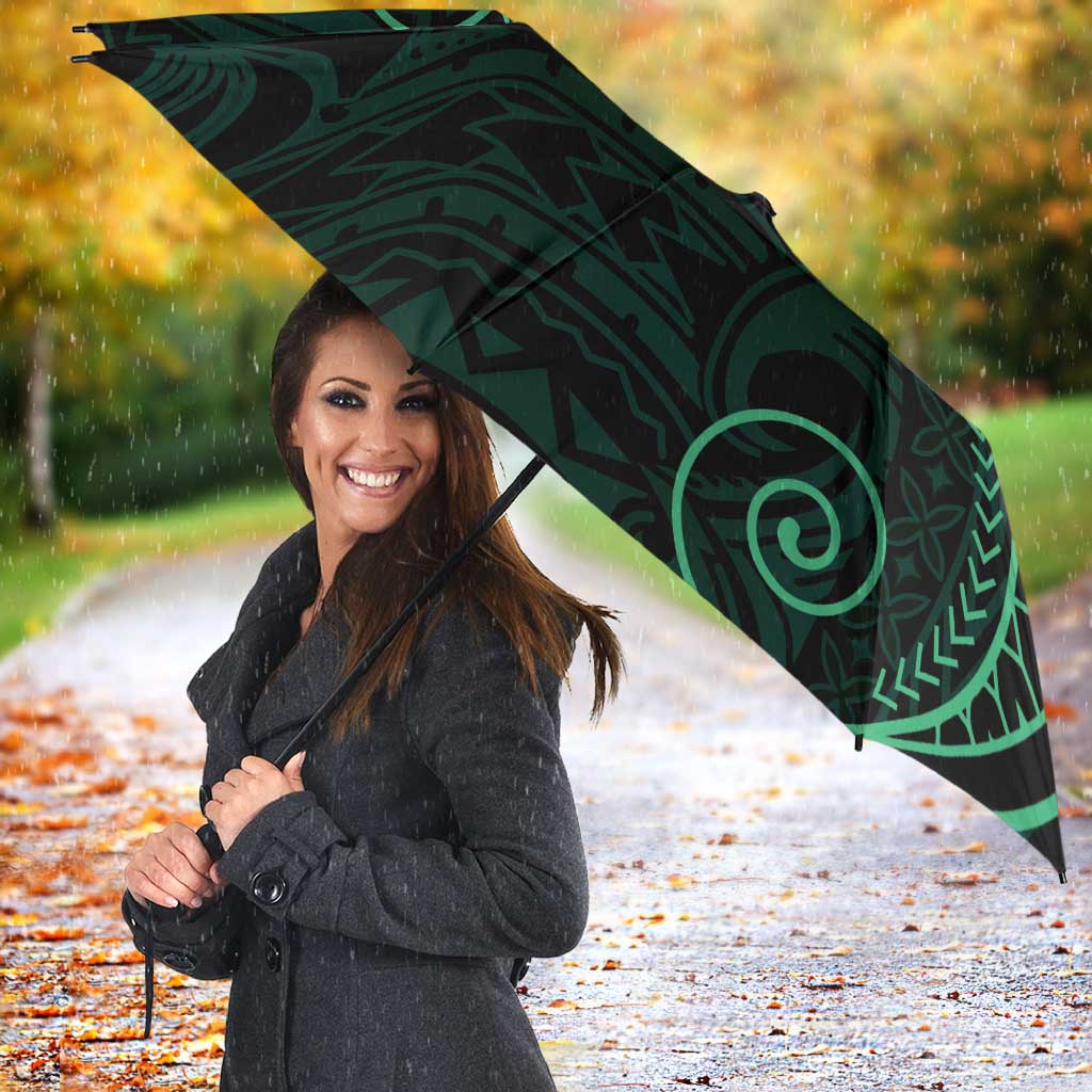 Black Green Polynesian Tribal Umbrella LT9 - Polynesian Pride