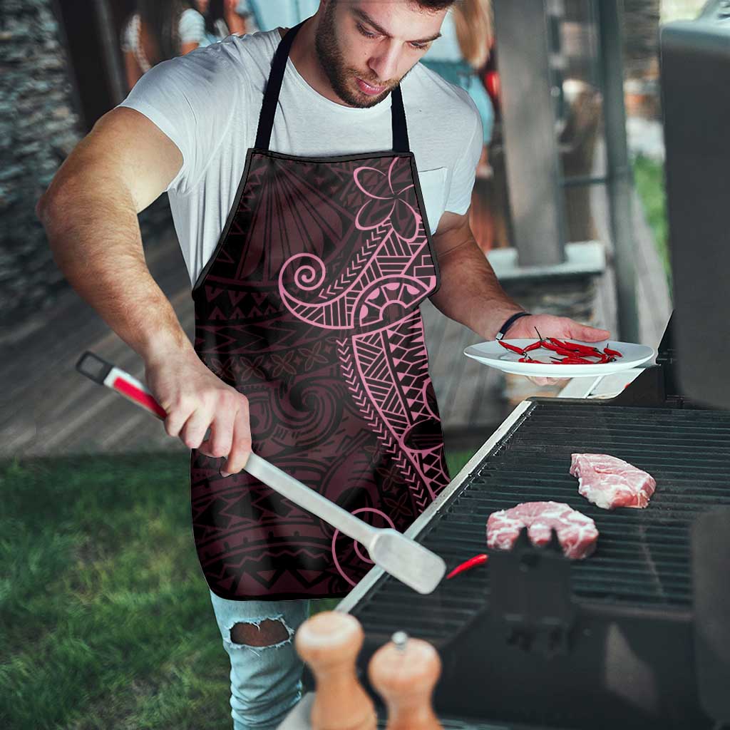 Black Pink Polynesian Tribal Apron LT9 - Polynesian Pride