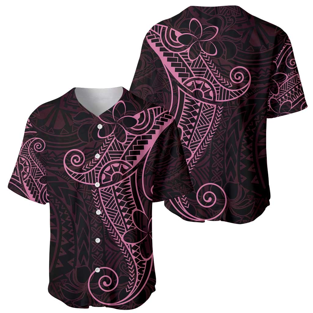 Black Pink Polynesian Tribal Baseball Jersey - Polynesian Pride