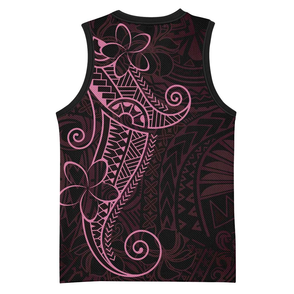 Black Pink Polynesian Tribal Basketball Jersey LT9 - Polynesian Pride