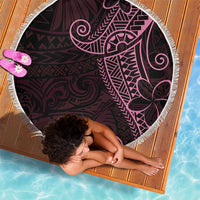 Black Pink Polynesian Tribal Beach Blanket LT9 - Polynesian Pride