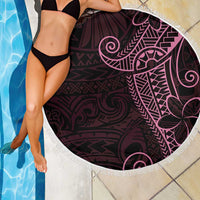 Black Pink Polynesian Tribal Beach Blanket LT9 - Polynesian Pride