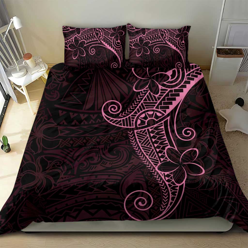 Black Pink Polynesian Tribal Bedding Set - Polynesian Pride
