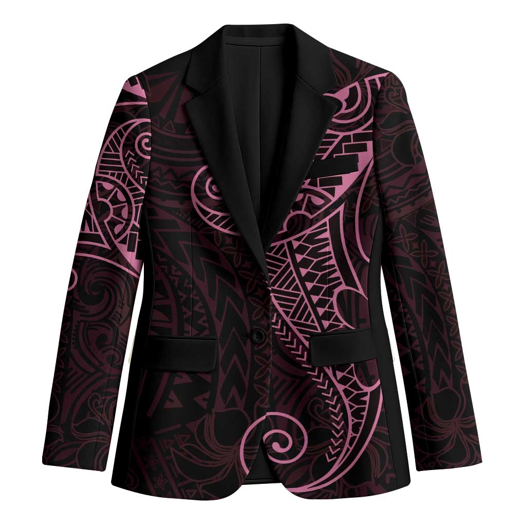 Black Pink Polynesian Tribal Blazer - Polynesian Pride