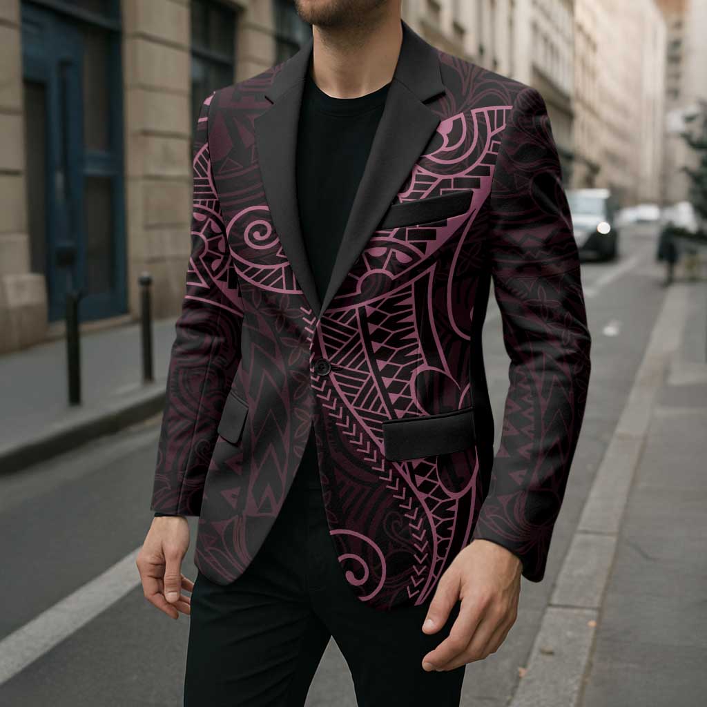 Black Pink Polynesian Tribal Blazer - Polynesian Pride