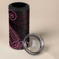 Black Pink Polynesian Tribal 4 in 1 Can Cooler Tumbler LT9 - Polynesian Pride