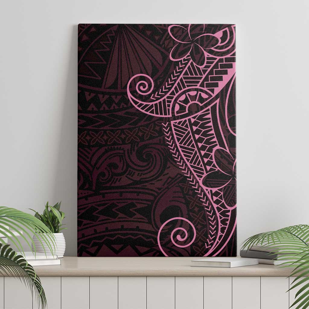 Black Pink Polynesian Tribal Canvas Wall Art LT9 - Polynesian Pride