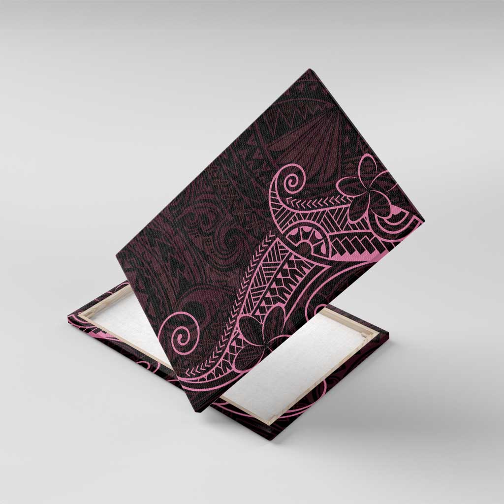 Black Pink Polynesian Tribal Canvas Wall Art LT9 With Frame Pink - Polynesian Pride