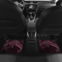 Black Pink Polynesian Tribal Car Mats LT9 Set 2pcs - Back Pink - Polynesian Pride