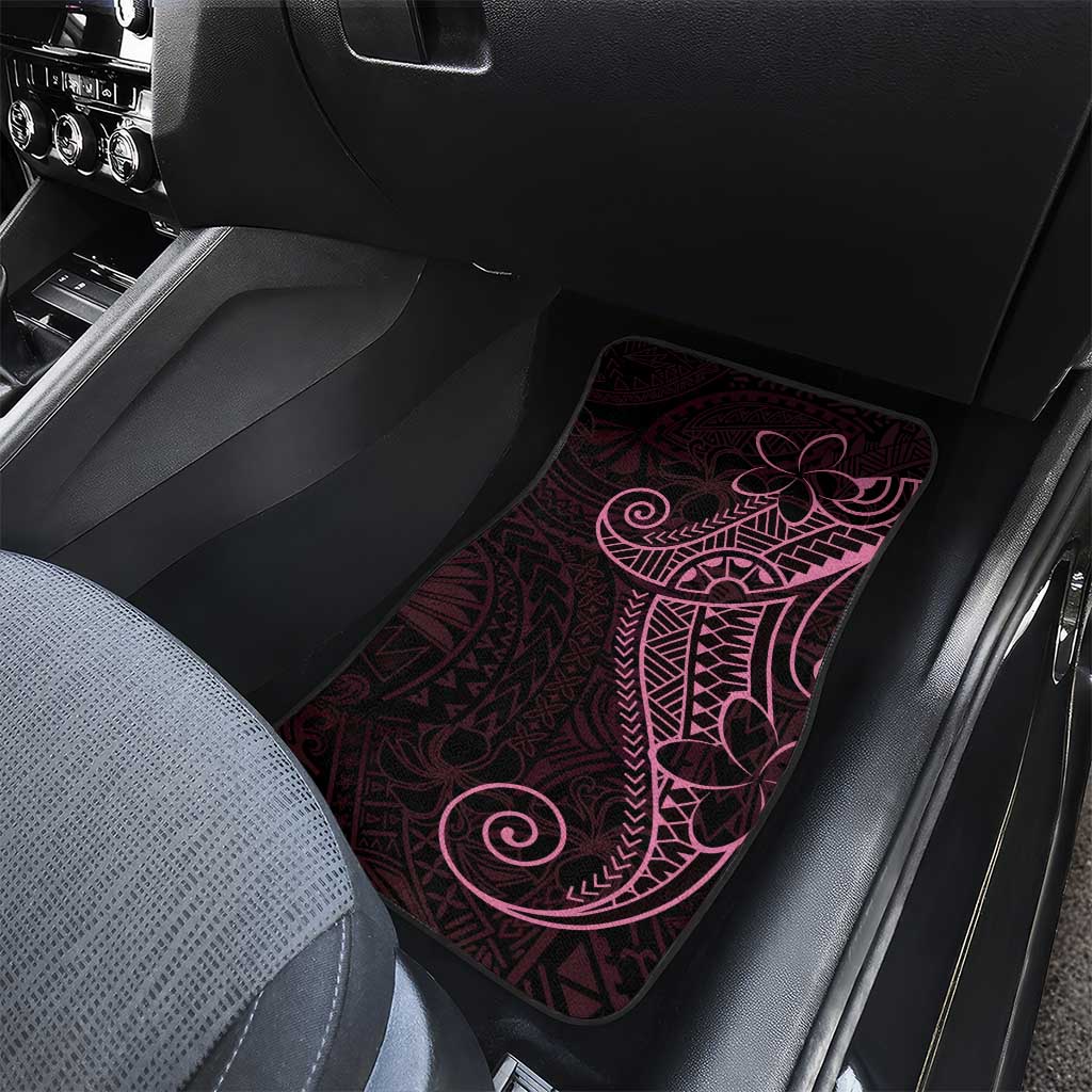 Black Pink Polynesian Tribal Car Mats LT9 - Polynesian Pride