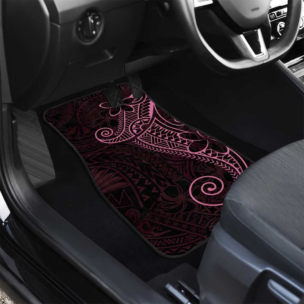 Black Pink Polynesian Tribal Car Mats LT9 - Polynesian Pride