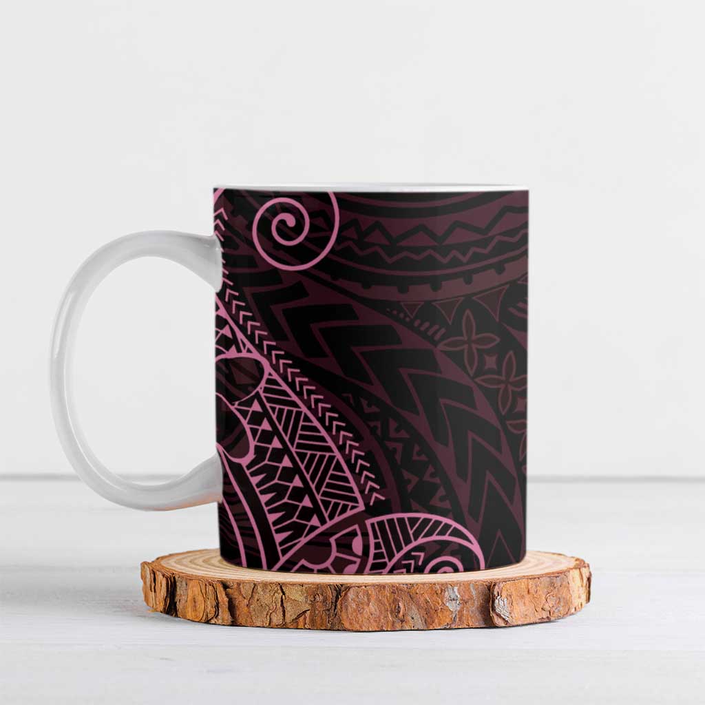 Black Pink Polynesian Tribal Ceramic Mug LT9 Pink - Polynesian Pride