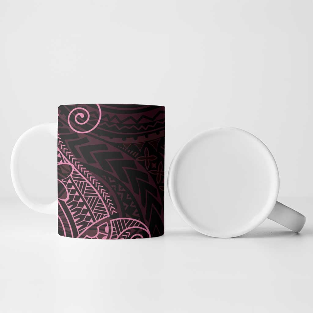 Black Pink Polynesian Tribal Ceramic Mug LT9 - Polynesian Pride